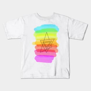 Geometric Rainbow Kids T-Shirt